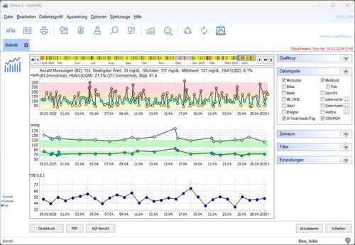 SiDiary - Diabetes Software - Statistics 1